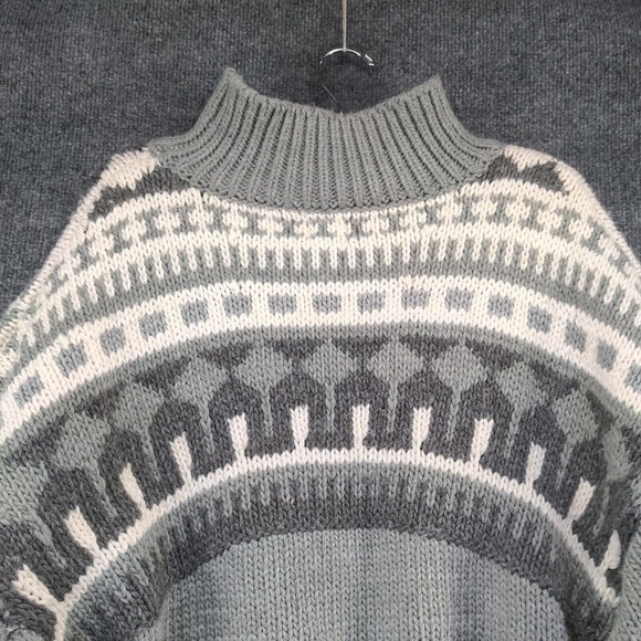 Pringle of Scotland x H&M Women's Cropped Sweater Gray Medium Fair Isle - Picture 6 of 12